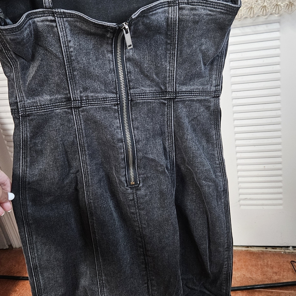 Steve Madden Black Denim Dress - Picture 5 of 8